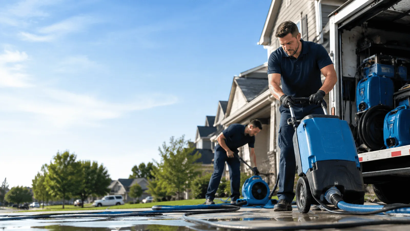 Flood Damage Cleanup being performed in Keisterville, PA